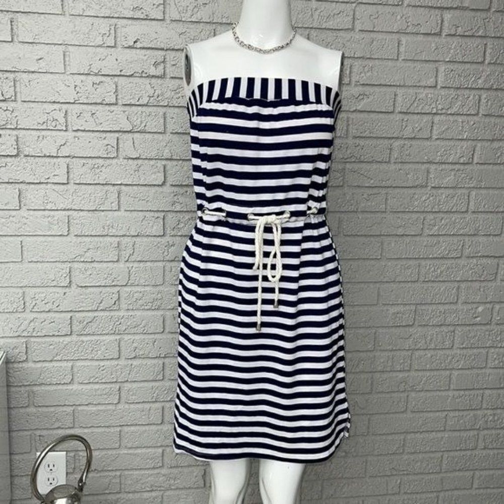 Sandiva Striped Strapless Dress Size S